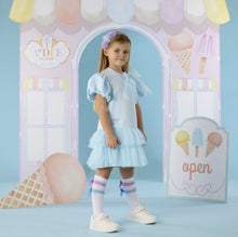 Load image into Gallery viewer, ADee SS26 Sparkle Tulle Frill Dress 706 Soft Blue