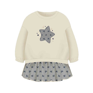 Mayoral AW25 Girl VOILE Dress 2912 Sand