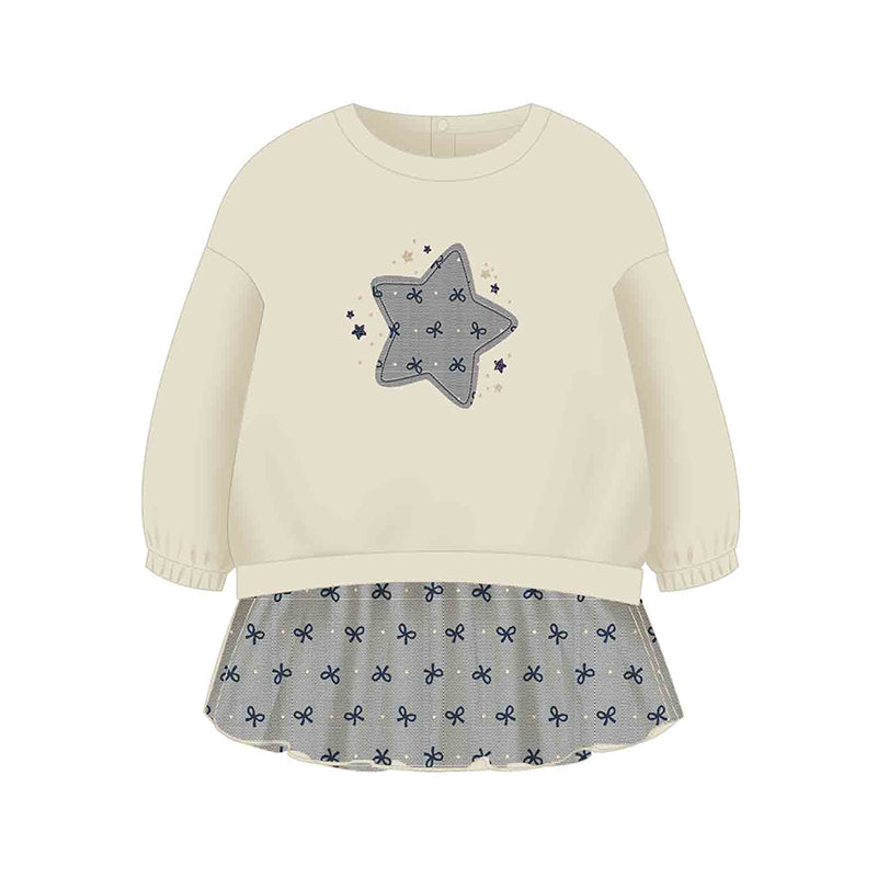 Mayoral AW25 Girl VOILE Dress 2912 Sand