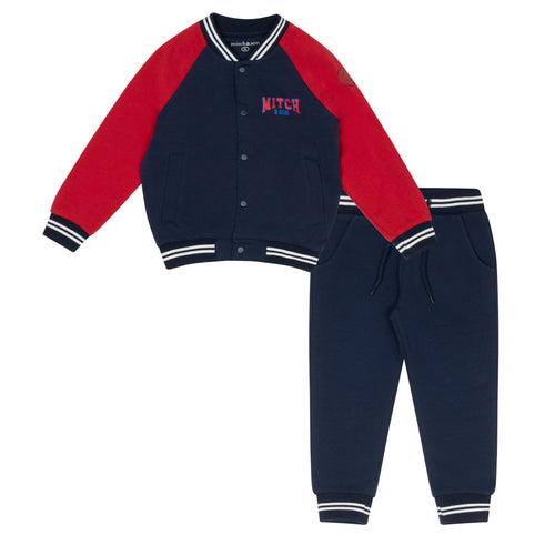 Mitch & Son AW24 Raglan Zipper Tracksuit 508 B0NZ0 Dark Navy