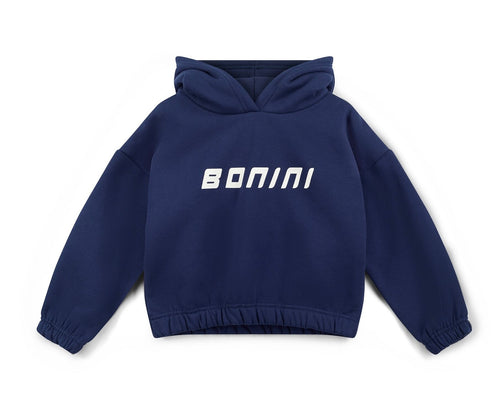 Bonini AW25 Logo Hoodie 007 Blue Navy Aspire
