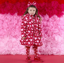 Load image into Gallery viewer, ADee AW25 Heart Print Bow Jacket 202 Lauren Red