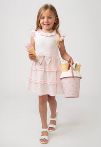 Caramelo SS24 TIERED FrillDress with Bow 342133 Pink