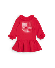 Load image into Gallery viewer, Caramelo Kids AW25 Jewellery Box Sweat Dress Red 3421118