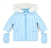 Load image into Gallery viewer, Mitch &amp; Son AW25 Fur Trimmed Padded Jacket 701 Mikey Sky Blue