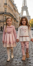 Load image into Gallery viewer, Monnalisa AW26 - Monnalisa Bebe Girls Rose Leopard Legging Set X 2 - Ivory Pink