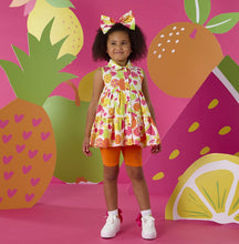 Load image into Gallery viewer, ADee SS26 Tessy Tutti Frutti Print Poly Cycling Short Set 528 Bright White