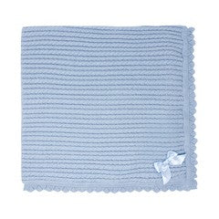 Blues Baby AW23 Baby Blue Shawl with Bow