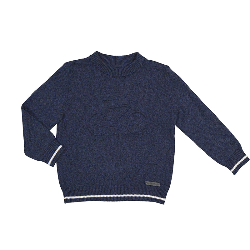 Mayoral AW24 Embossed Jersey Navy 4341 Mini Boy