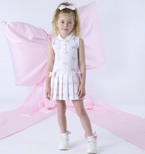Load image into Gallery viewer, ADee SS26 Bow and Stripe Print Tennis Dress 702 Bright White Raven