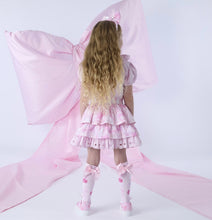 Load image into Gallery viewer, ADee SS26  Riri 501 Bow Print Skirt Set with Broderie Anglaise Detail  Pink Blossom