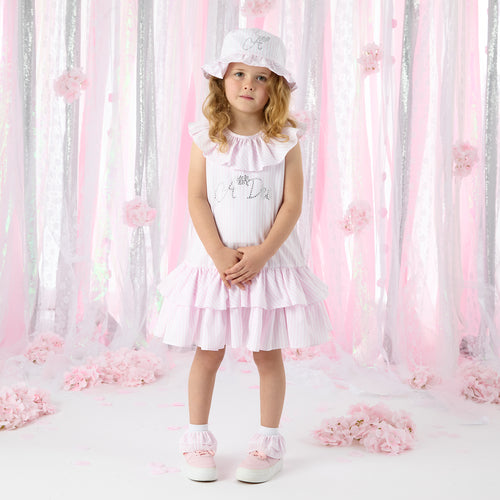 ADee SS25 Seersucker Dress 703 Celeste Pink Blossom