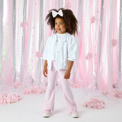 ADee SS25 Puff Sleeve Cardigan 301 Carrie Bright White