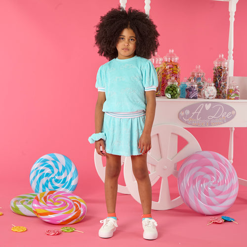 ADee SS25 Terry Skirt Set Trixie 531 Turquoise