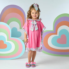 Load image into Gallery viewer, ADee SS25 Frill Poncho 102 Pink Gloss Bubbles