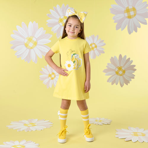 ADee SS25 Daisy T-Shirt Dress Danica 710 Yellow