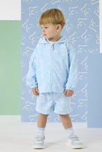 Load image into Gallery viewer, Mini Mitch SS26 Oscar 101 AOP Hooded Jacket Sky Blue