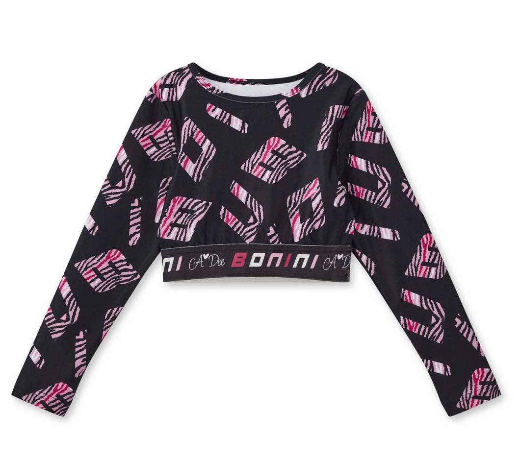 Bonini AW25 Long Sleeve Sports Top 306 Black Power
