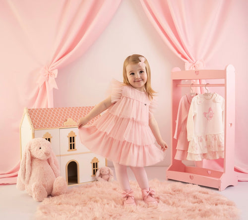 Little A AW25 Tulle Frill Dress Pink Fairy Khloe Pink Fairy 309