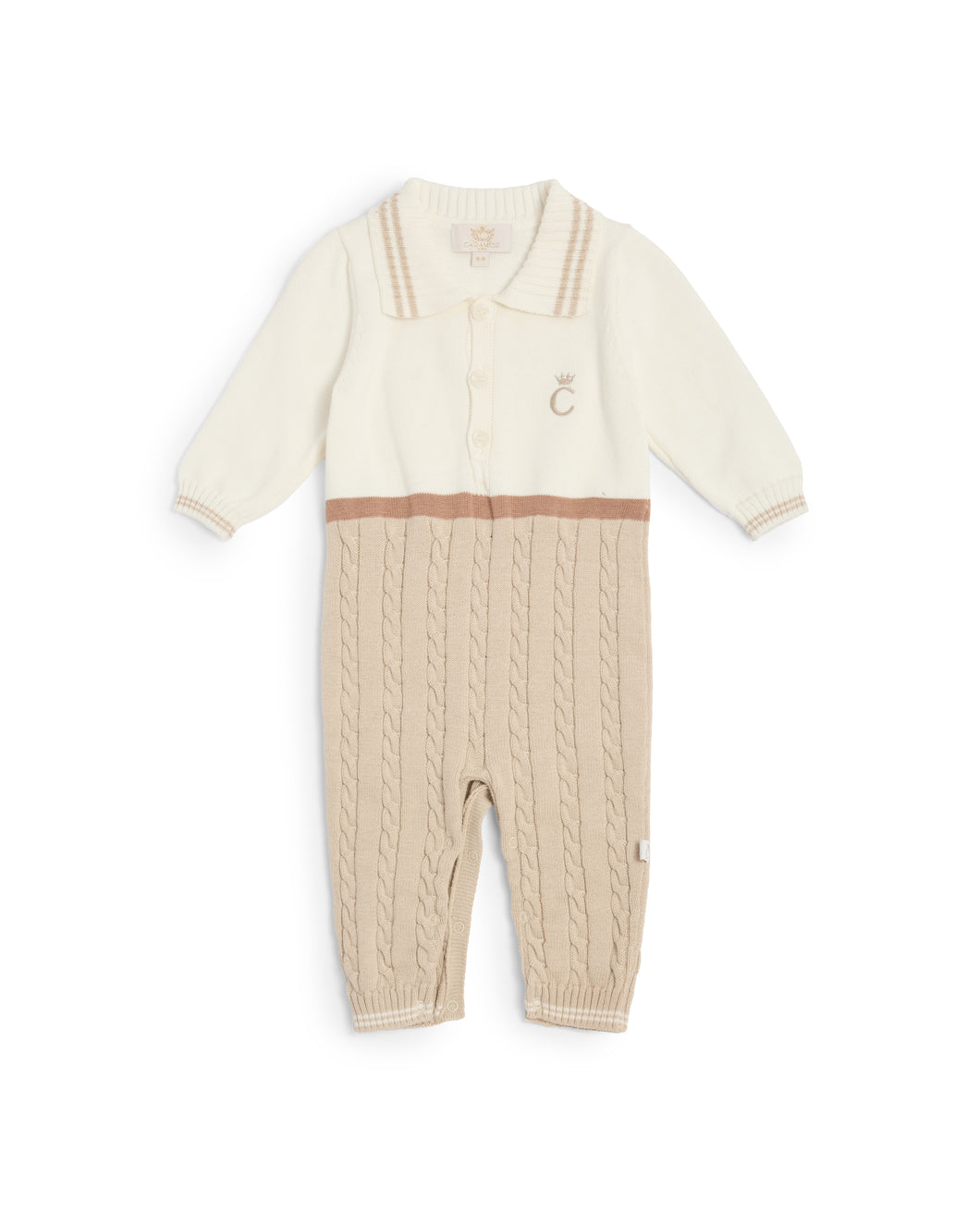 Caramelo Kids AW25 Knitted ALL IN ONE 2050182 Mink