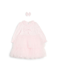 Caramelo Kids AW25 Twofer Tulle Dress 0321244 Pink