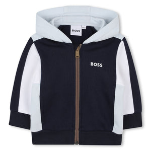 Boss AW25 Hooded Cardigan Navy 447
