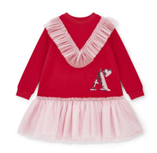 Load image into Gallery viewer, ADee AW25 Heart Tulle Dress 702 Red Lacey Red