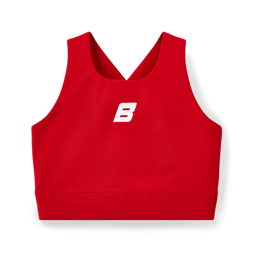 Bonini AW25 Crop Sport Top Vibrant Red Aspire 004