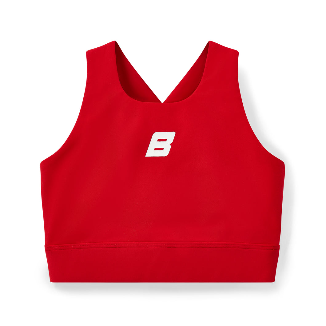 Bonini AW25 Crop Sport Top Vibrant Red Aspire 004