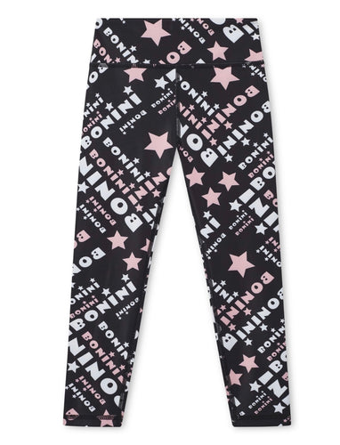 Bonini AW25 Printed Sport Legging 309 Black Sprint