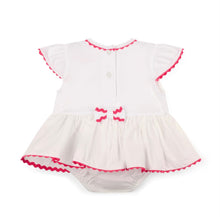 Load image into Gallery viewer, Little A SS26 Peggy 209 Cherry RomperBright White