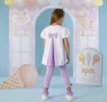 Load image into Gallery viewer, ADee SS26 Ice Cream Cart Legging Set 521 Bright White Skyler