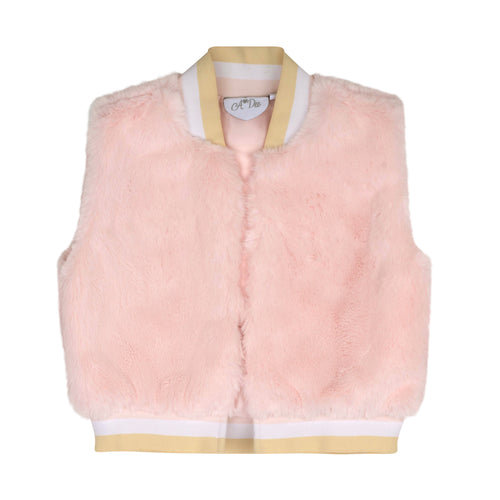 ADee AW24 Faux Fur Gilet Sally 307 Baby Pink