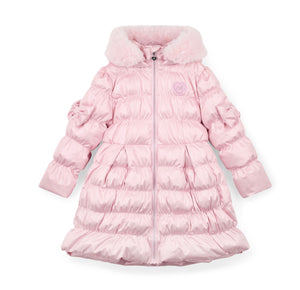 ADee AW25 Padded Long Metallic Jacket 205 Montana Pink Fairy
