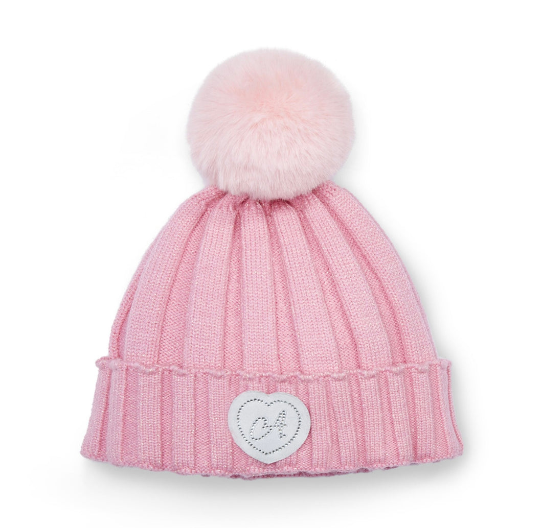 ADee AW25 Pom Pom Knitted Hat Mallory 909 Pink Fairy