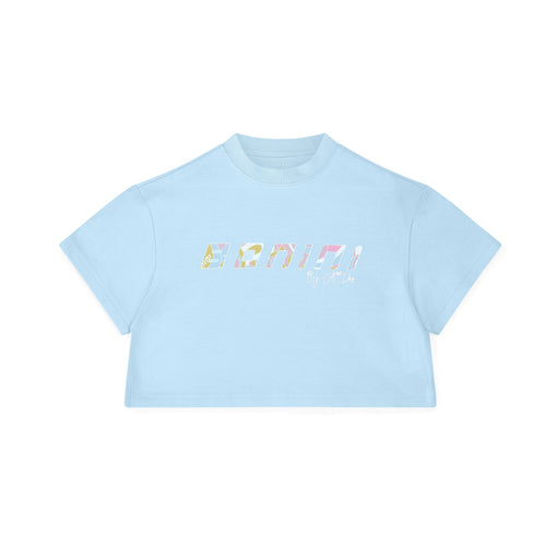 Bonini by ADee SS25 Sport Cropped Logo T-Shirt 102 Sky Blue
