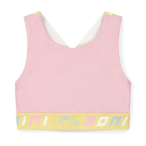 Bonini by ADee SS25 Colourblock Crop Top 104 Fairy Pink