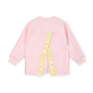 Bonini by ADee SS25 Logo Sweatshirt with Tape Detail Fairy Pink 108