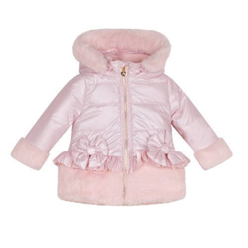 Little A AW24 Faux Fur Padded Jacket Honey 301 Baby Pink