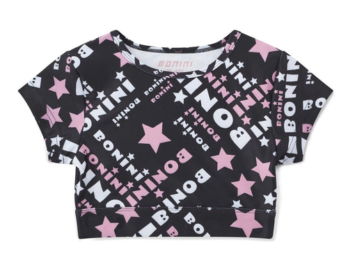 Bonini AW25 Printed Sports Top 307 Black Energy