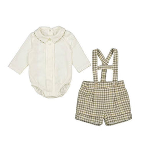 Mayoral AW25 Shorts with Suspender Set Oil 2258