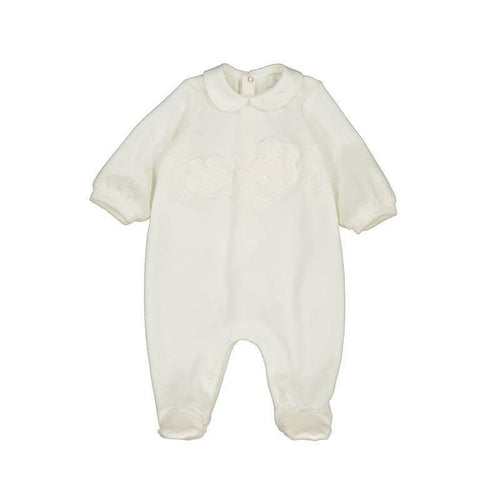 Mayoral AW25 Velour Onesie 2701 Natural Girl Layette