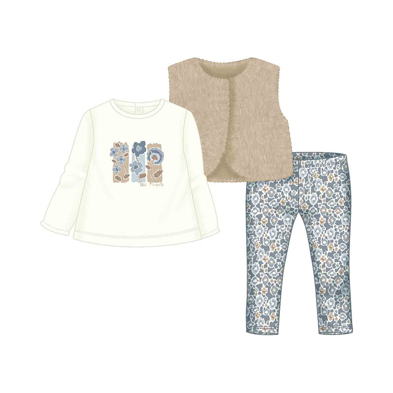 Mayoral AW25 3 Piece Legging Set 2739 Blue Bell
