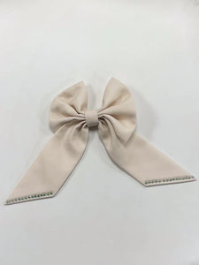 Caramelo AW25 Diamonte Hair Bow with Alligator Clip Mink 349758