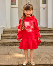 Load image into Gallery viewer, Caramelo Kids AW25 Jewellery Box Sweat Dress Red 3421118