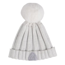 Load image into Gallery viewer, ADee AW24 Knitted Lurex Pom Pom Hat 908 Paola Snow White