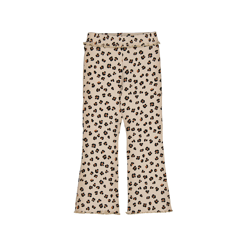 Mayoral AW25 Rib knit flare leggings 4717 Sand