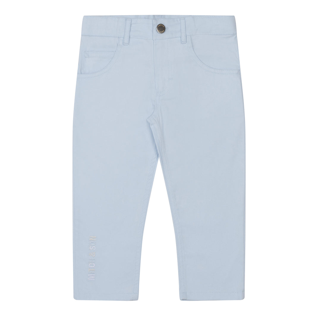 Mitch & Son AW24 Twill Trousers Arden 414 Pale blue