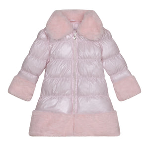 ADee AW24 Jacket with Fur Trim 206 Sarah Baby Pink