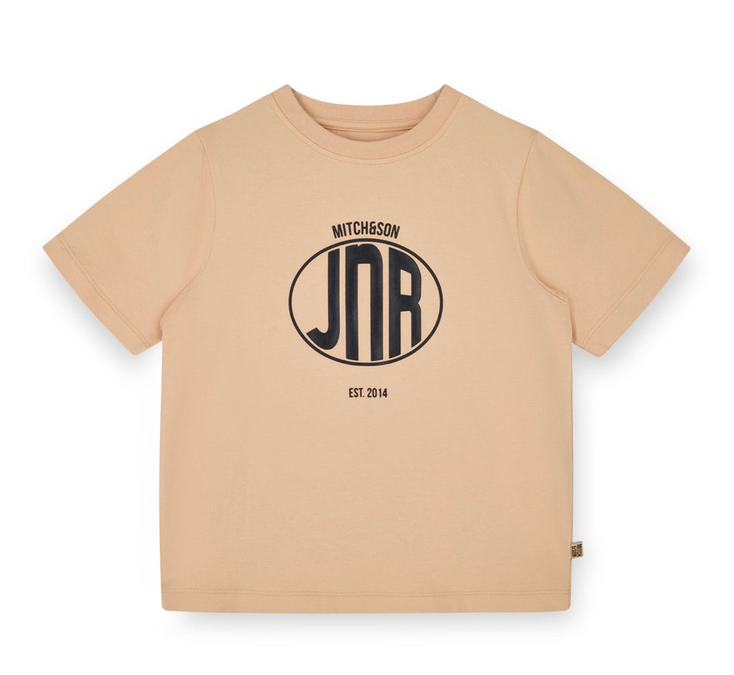 Mitch & Son Junior AW25 Logo T-Shirt 613 Laird Latte Beige